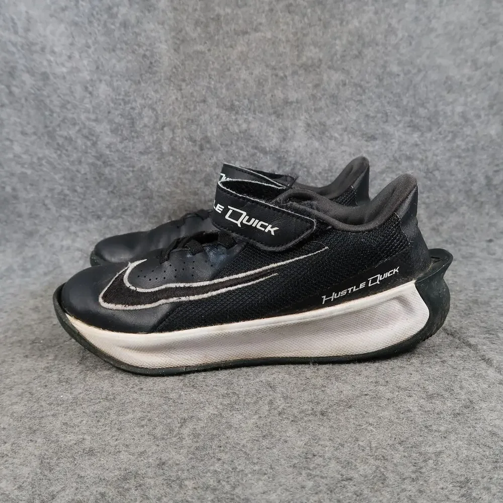 Nike Shoes Kids 13 Hustle Quick Basketball Sneakers Athletic Trainer Black White - Picture 4 of 11